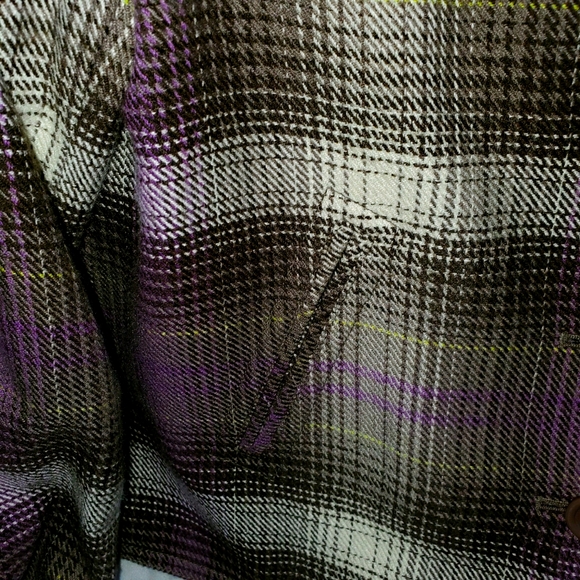 Evan-Picone Fall or Winter Long Sleeve Button Blazer Purple and Brown 0114 - Picture 4 of 6